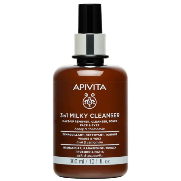 3 in 1 Cleansing Milk for Face and Eyes with Chamomile and Honey 300ml