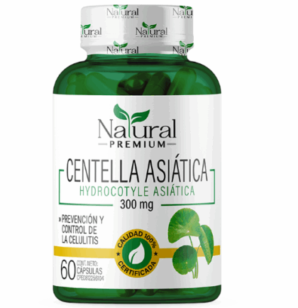 Centella Asiática Hidrocotyle asiática - Control de la Celulitis 300 mg 60 Cápsulas